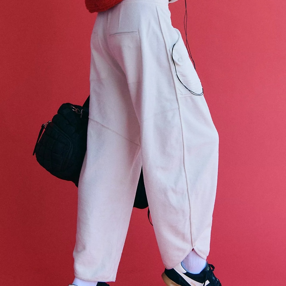 Free People Movement Timko Cotton Pants White/Blanc Size Small - Picture 8 of 8
